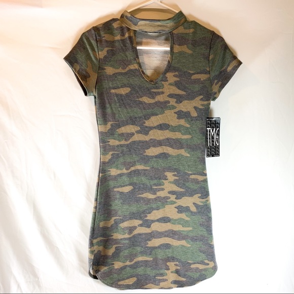 TMG Dresses & Skirts - NEW TMG- Army/ Camo  print dress- make an offer